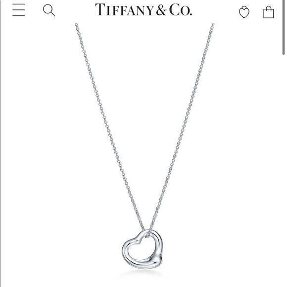 Tiffany’s open heart necklace